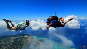 明星网红跳伞图片,明星网红挑战极限跳伞风采瞬间